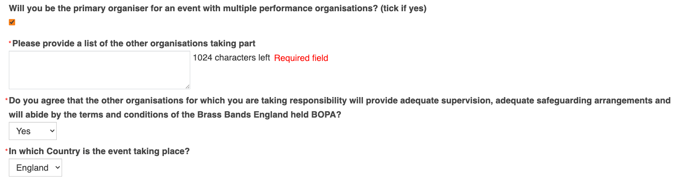 Application questions example