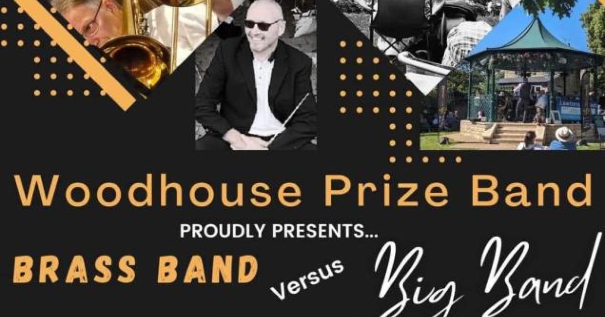 Woodhouse PrIze band Brass Band versus Big Band poster