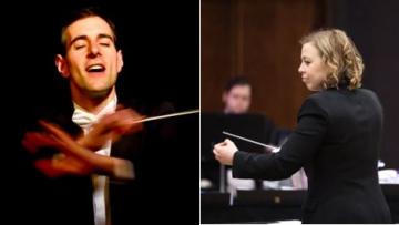 Eduardo Portal and Katrina Marzella conducting