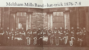 A newspaper clipping of Meltham Mills band