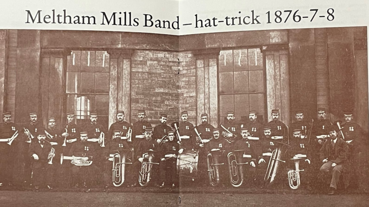 A newspaper clipping of Meltham Mills band